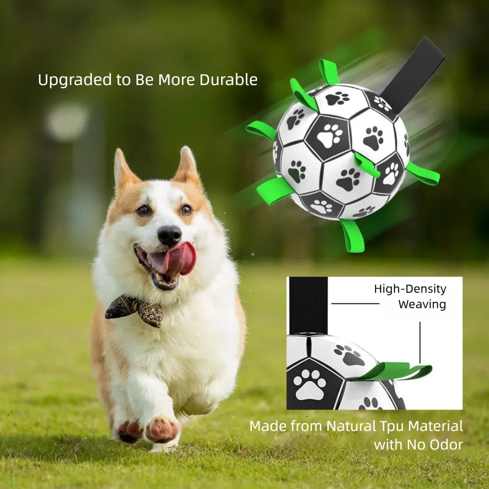 Dog Soccer Ball Toy, Outdoor-Specific Fetch Training Toy Ball, Chew-Resistant and Durable, Outdoor Interactive Pet Ball,Pet Toy Supplies, Suitable for Small, Medium, and Large Dogs.