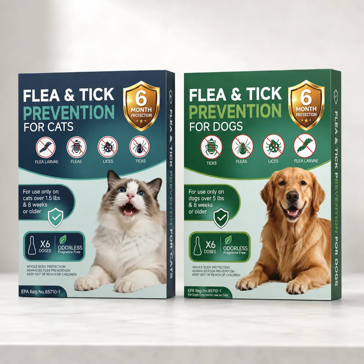 Spot on Pet Daily Topical Skin Care Serum for Cats & Dogs, Soothing Cleansing Solution, Pack of 6 Tubes