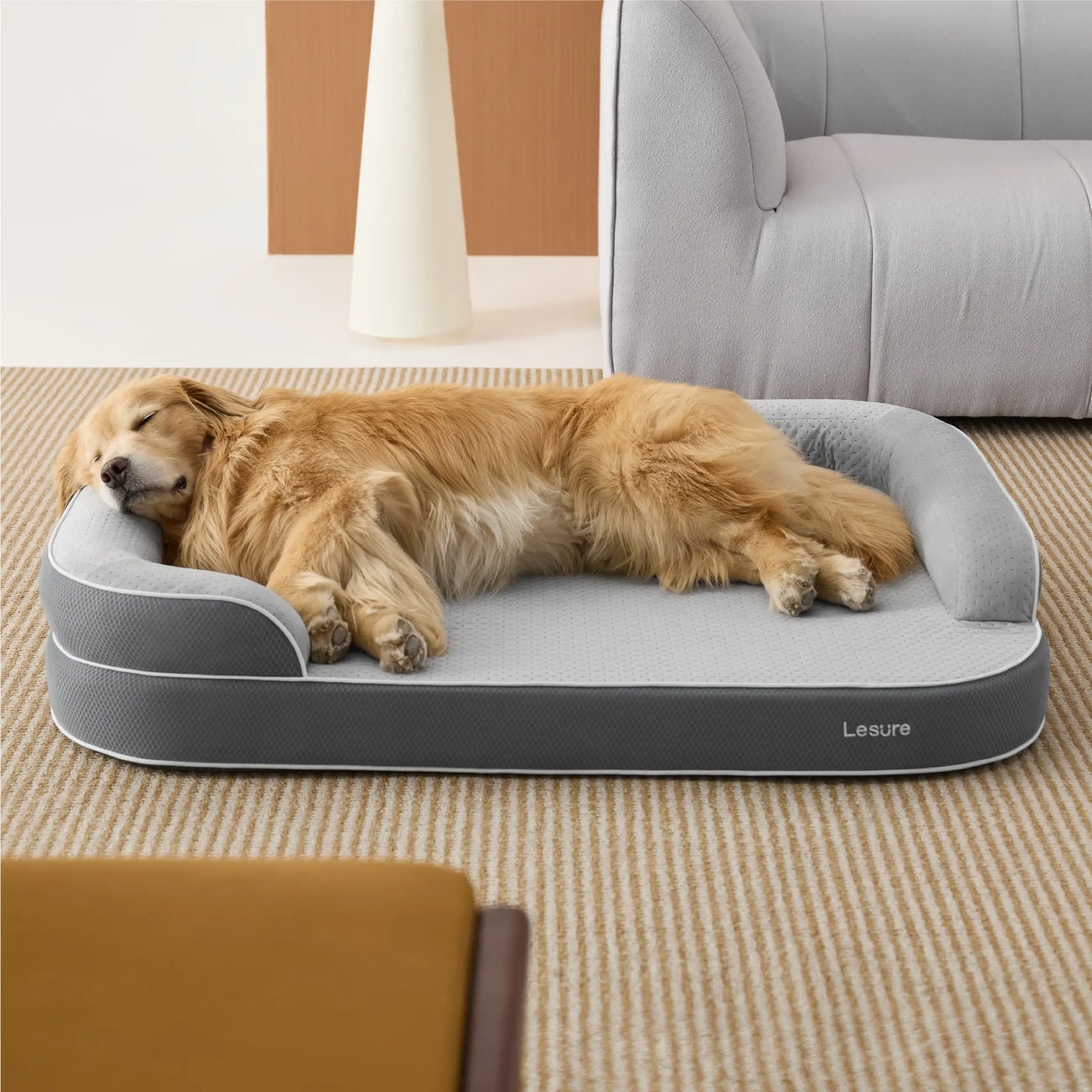 Lesure Realortho Orthopedic Dog Bed - Joint Protection for Large & Senior Dogs