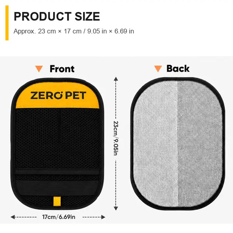 Reusable Pet Hair Remover Mitt, Washable Static Fur & Lint Cleaner for Furniture, Bedding & Car Seats