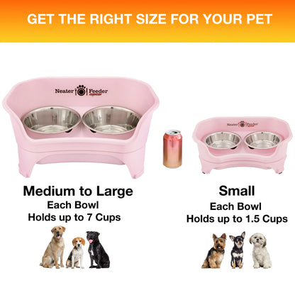 Neater Feeder Express for Cats - MESS PROOF PET BOWLS with Raised Walls & Elevated Design for Improved Digestion - Easy to Clean & Top-Rack Dishwasher Safe - Made in the USA