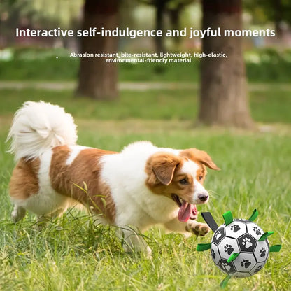 Dog Soccer Ball Toy, Outdoor-Specific Fetch Training Toy Ball, Chew-Resistant and Durable, Outdoor Interactive Pet Ball,Pet Toy Supplies, Suitable for Small, Medium, and Large Dogs.
