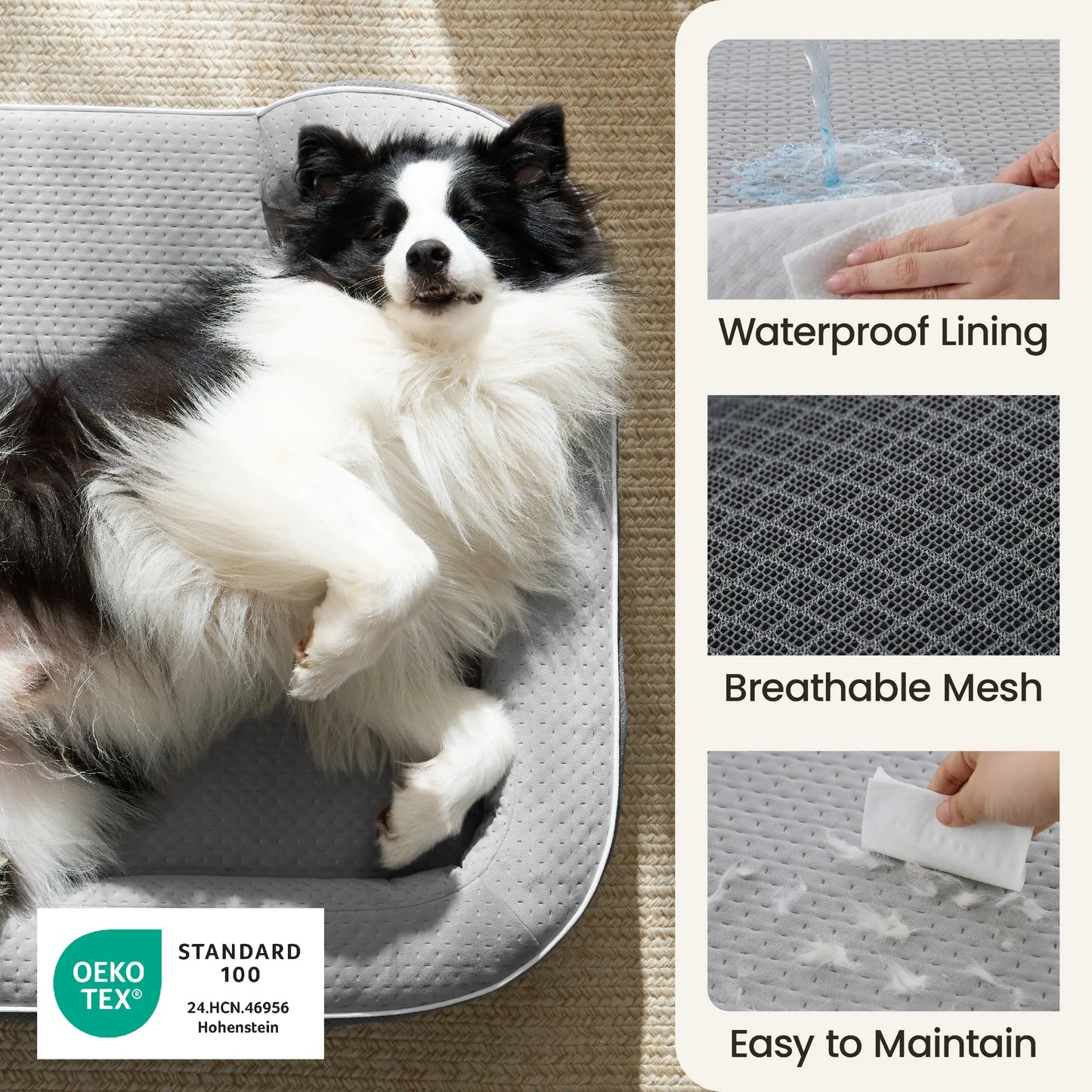 Lesure Realortho Orthopedic Dog Bed - Joint Protection for Large & Senior Dogs